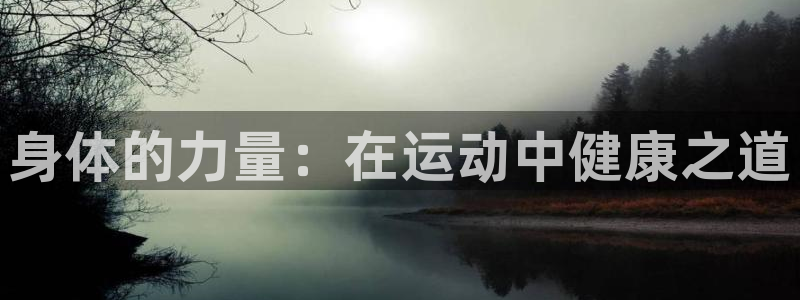 vsport体育平台app：身体的力量：在运动中健康之道